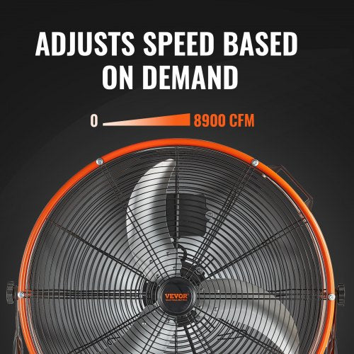 Drum Fan 24 Inch High Velocity Industrial Shop Heavy Duty Commercial Use