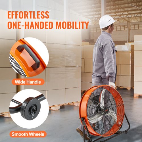 Drum Fan 24 Inch High Velocity Industrial Shop Heavy Duty Commercial Use