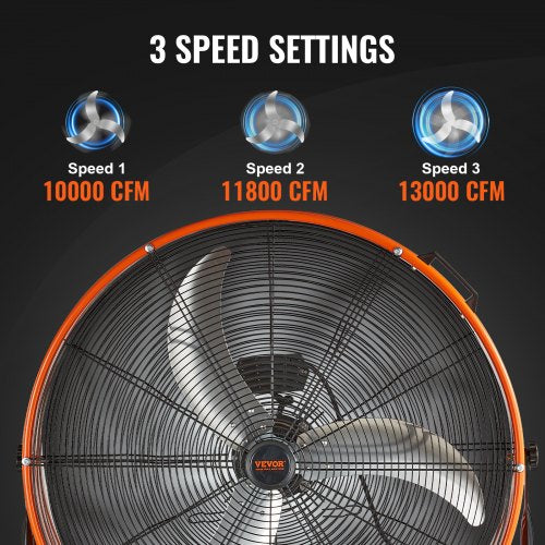 Drum Fan 30 Inch High Velocity Industrial Shop Heavy Duty Commercial Use