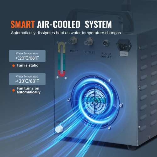 Industrial Water Chiller Cw3000 80W Aircooled Cooler Cooling System With 12 L