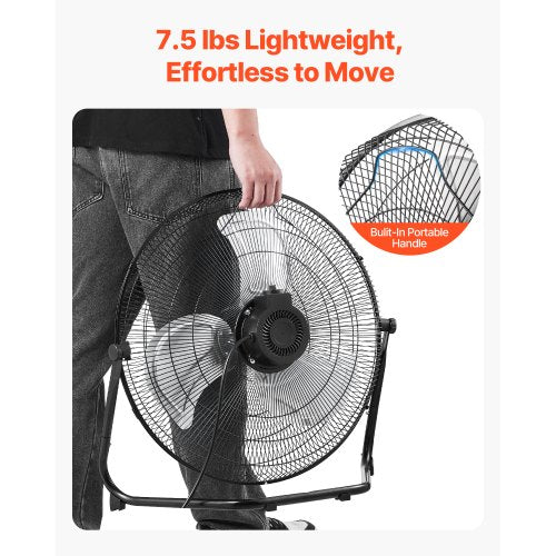 Floor Fan 3 Speeds High Velocity Heavy Duty 18 Inch Industrial Fan 4000