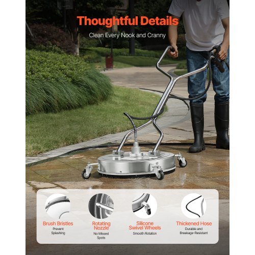22 Pressure Washer Surface Cleaner Stainless Steel Pressure Washer