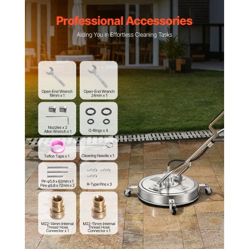 22 Pressure Washer Surface Cleaner Stainless Steel Pressure Washer