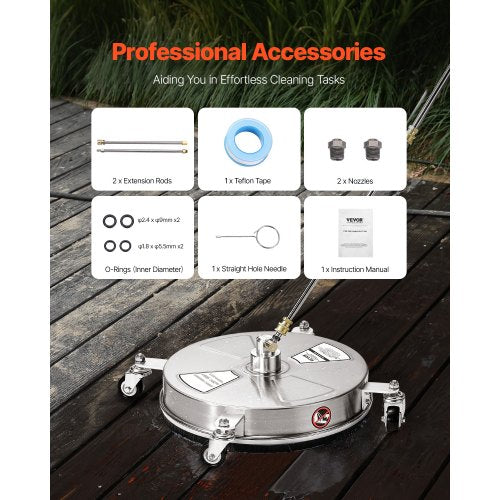 15 Pressure Washer Surface Cleaner Stainless Steel Pressure Washer