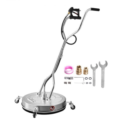 24 Pressure Washer Surface Cleaner Stainless Steel Attachments With 4 Wheels