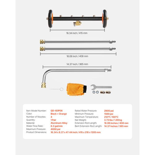 16 Pressure Washer Undercarriage Cleaner Stainless Steel Surface Cleaner