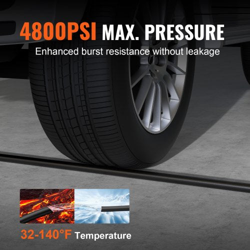 Pressure Washer Hose 100FT Kink Free 38148 Male 3815 Female For Most Brand