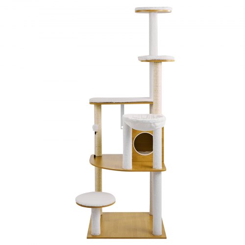Large Cat Tree 68.9 inches Tall Cat Tower Multilevel Cat Condo Furniture