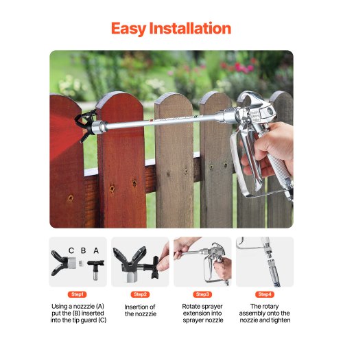 Airless Paint Spray Gun and Hose Kit 3600PSI High Pressure Paint Sprayer