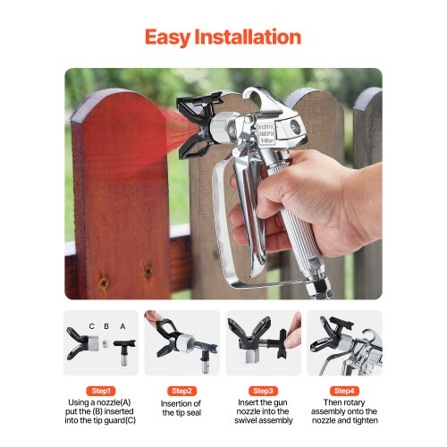 Airless Paint Spray Gun 3600PSI High Pressure Airless Paint Sprayer Gun