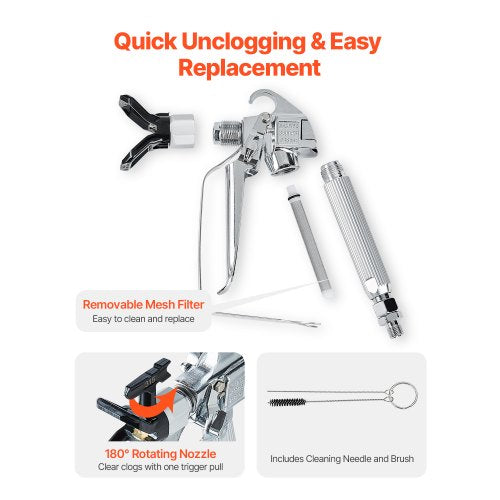Airless Paint Spray Gun 3600PSI High Pressure Airless Paint Sprayer Gun