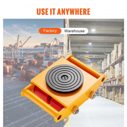 4PCS Machinery Skate Dolly 17637 LBS8T Industrial Machinery Mover Heavy