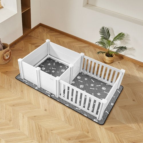Dog Whelping Box 73X38X197 In Plastic Pen With Adjustable Height Door Puppy