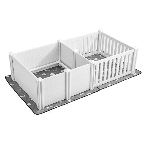 Dog Whelping Box 73X38X197 In Plastic Pen With Adjustable Height Door Puppy