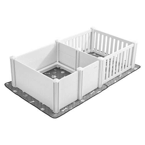 Dog Whelping Box 73X38X197 In Plastic Pen With Adjustable Height Door Puppy