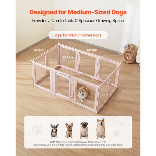 Dog Whelping Box 60X39X23 In Plastic Pen For Medium Sized Dogs Waterproof