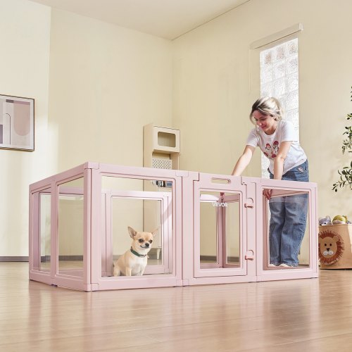 Dog Whelping Box 60X39X23 In Plastic Pen For Medium Sized Dogs Waterproof