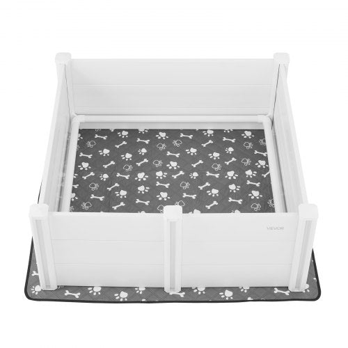 Dogs Whelping Box 48 x 48 x 18.1 inch Plastic PVC Puppies Playpen with Height