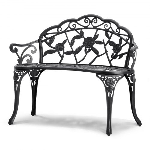 Outdoor Bench 38.8 inches Metal Garden Bench for Outdoors480 lbs Load
