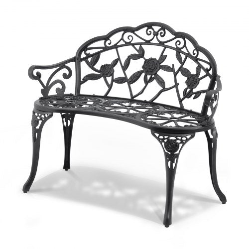 Outdoor Bench 38.8 inches Metal Garden Bench for Outdoors480 lbs Load