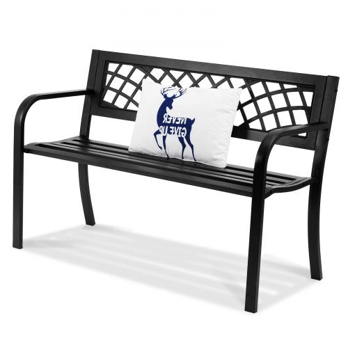 Outdoor Bench46 inches Metal Garden Bench for Outdoors 480 lbs Load