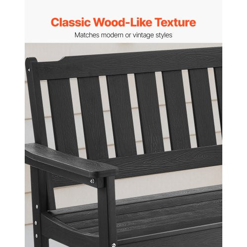 Outdoor Bench 50.5 Inch 800 Lbs Weight Capacity For 23 Persons Weatherproof