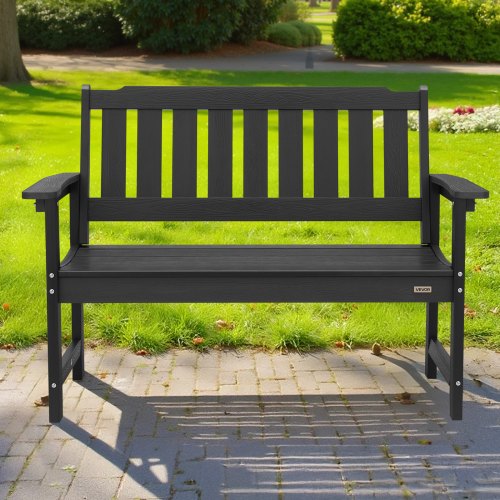 Outdoor Bench 50.5 Inch 800 Lbs Weight Capacity For 23 Persons Weatherproof