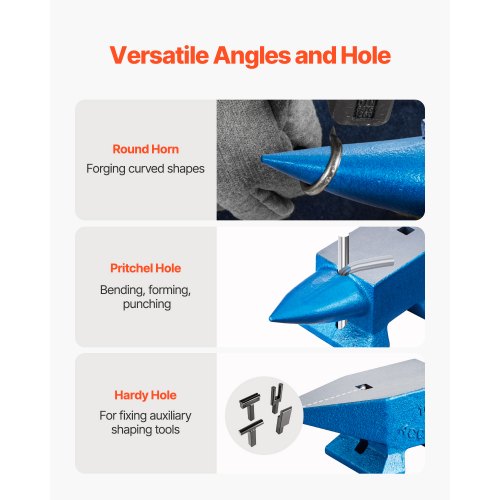 Single Horn Anvil 22Lbs Steel Anvil Blacksmith for Sale Forge Steel Tools