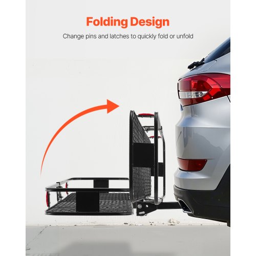 60 x 20 x 6 Hitch Cargo Carrier 500 lbs Capacity Hitch Cargo Carrier