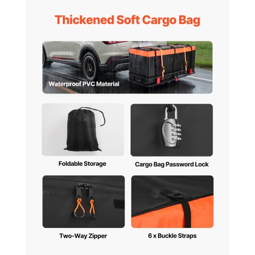 60 x 24 x 6 Hitch Cargo Carrier 500 lbs Capacity Hitch Cargo Carrier