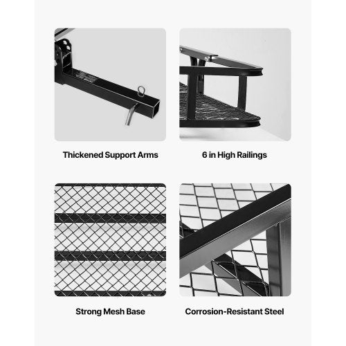 60 x 24 x 6 Hitch Cargo Carrier 500 lbs Capacity Hitch Cargo Carrier