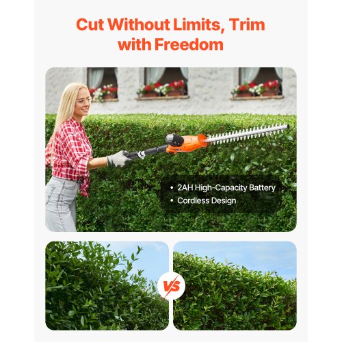 Electric Hedge Trimmer 1200 RPM 62 – 7.8 Ft Extendable Pole Hedge