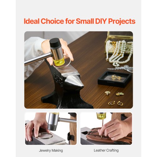 Single Horn Anvil 25lbs Cast Steel Anvil High Hardness Rugged Round Horn