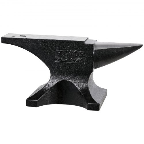 Single Horn Anvil 55lbs Cast Steel Anvil High Hardness Rugged Round Horn