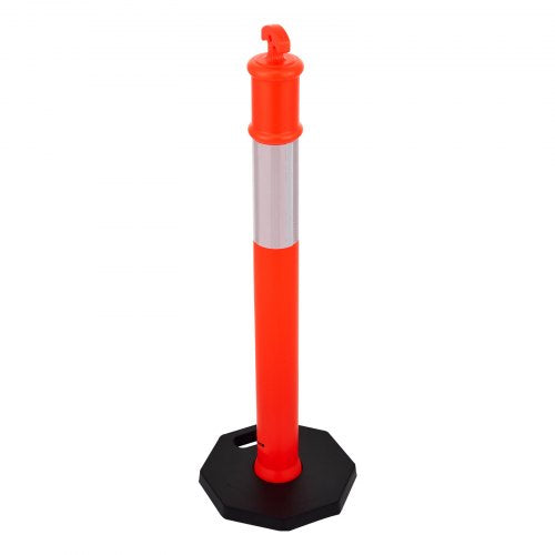 6 Pack Traffic Delineator Posts 48 Inches Safety Cones With Weighted Base And