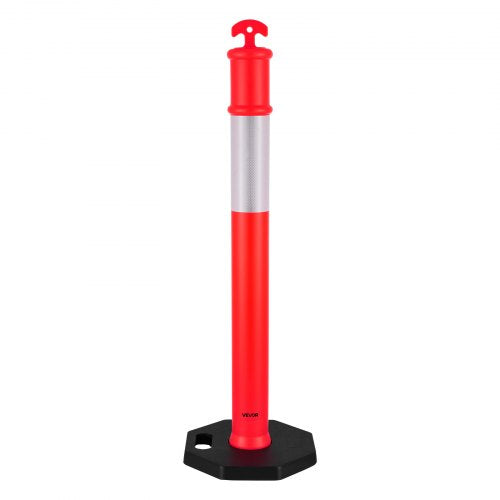 6 Pack Traffic Delineator Posts 48 Inches Safety Cones With Weighted Base And