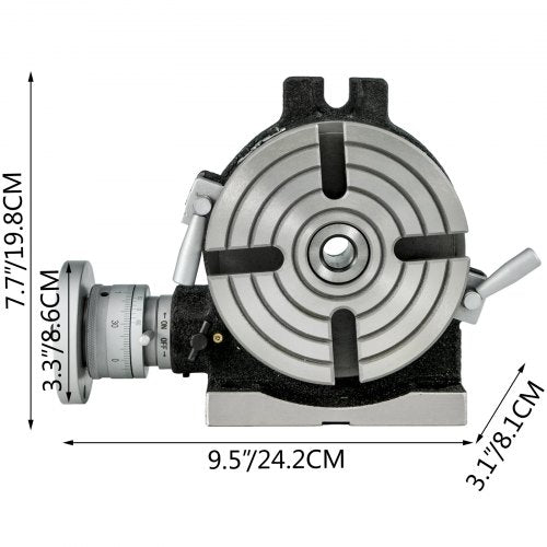Rotary Table 6inch150mm Horizontal Vertical Milling Table 25inch10mm