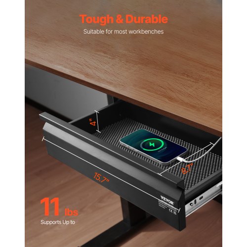 16 Wide Under Desk Drawer Slide Out Under Desk Mounted Pullout Drawer