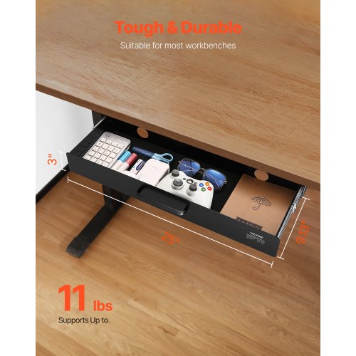 22 Wide Under Desk Drawer Slide Out Under Desk Mounted Pullout Drawer