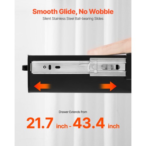 22 Wide Under Desk Drawer Slide Out Under Desk Mounted Pullout Drawer