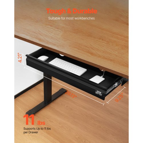 26 Wide Under Desk Drawer Slide Out Under Desk Mounted Pullout Drawer