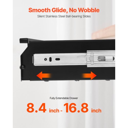 26 Wide Under Desk Drawer Slide Out Under Desk Mounted Pullout Drawer