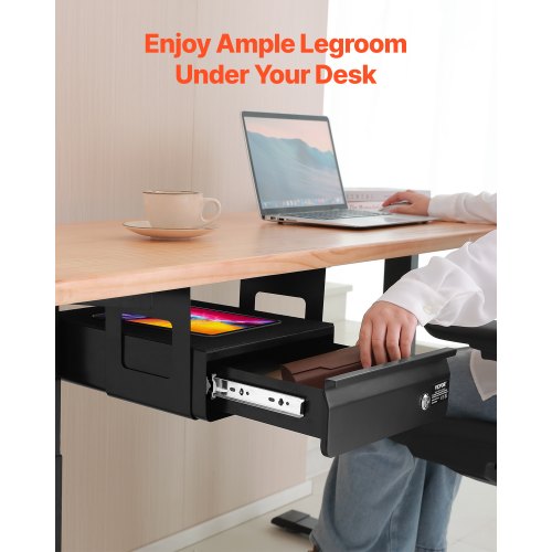 13 Wide Under Desk Drawer Slide Out Under Desk Mounted Pullout Drawer