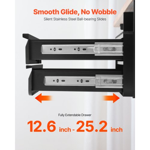 13 Wide Under Desk Drawer Slide Out Under Table Pullout Drawer