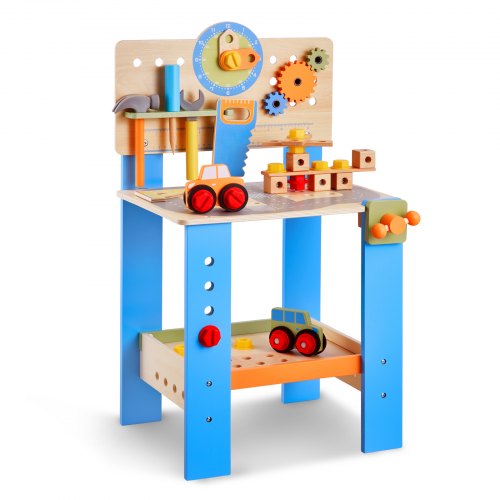 Kids Workbench 62 pcs Wooden Tool Bench for Kids 3 Years and Up Toddler