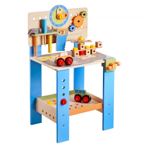 Kids Workbench 62 pcs Wooden Tool Bench for Kids 3 Years and Up Toddler