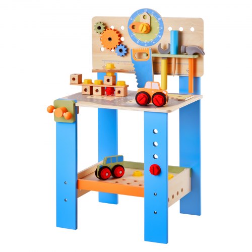 Kids Workbench 62 pcs Wooden Tool Bench for Kids 3 Years and Up Toddler