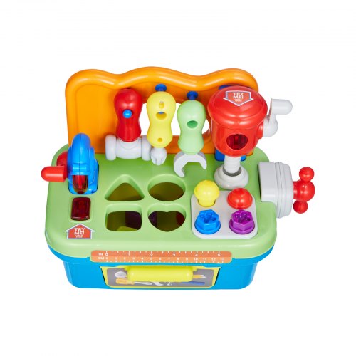 Musical Workbench Toy Sounds Lights Musical Learning Workbench for Toddler Age 2