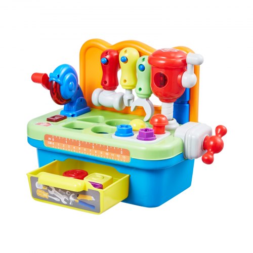 Musical Workbench Toy Sounds Lights Musical Learning Workbench for Toddler Age 2