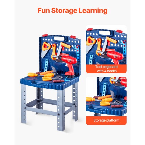 Kids Workbench 56 pcs Kids Tool Bench with Realistic Tools and Electric
